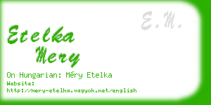 etelka mery business card