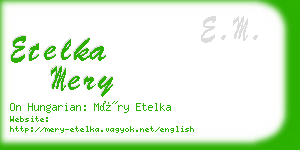 etelka mery business card